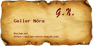 Geller Nóra névjegykártya